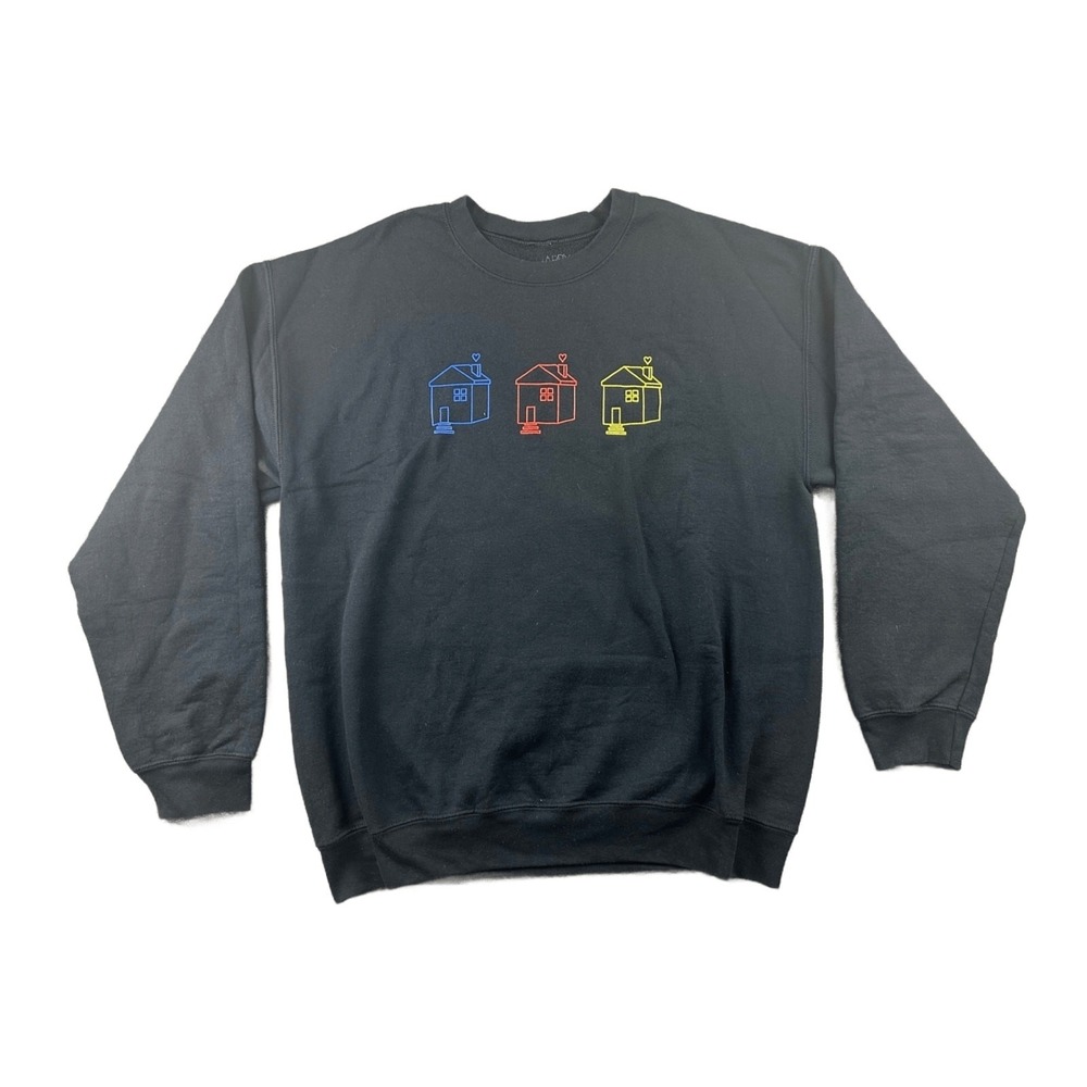 Harry Styles‎ Sweatshirt Men L Black Love On Tour Houses Graphic Pop Music
